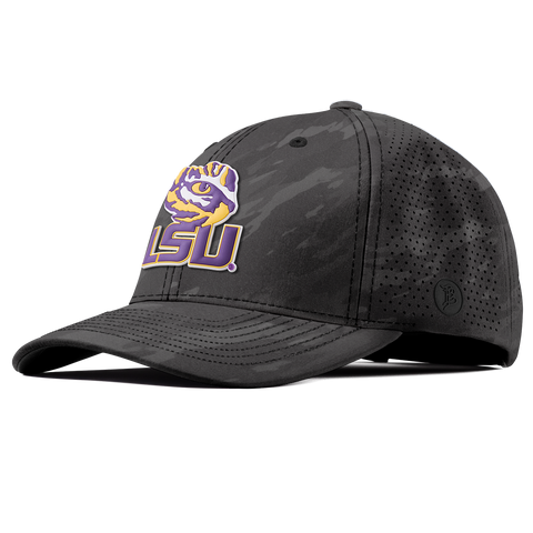 Louisiana State University "LSU Tiger Eye" Curved Elite Charcoal Camo