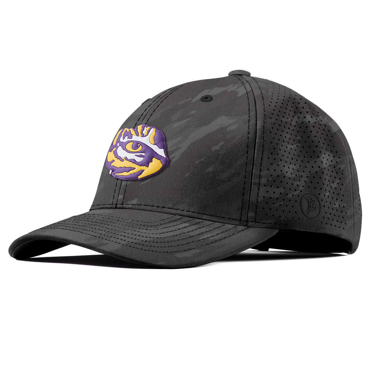 Louisiana State University "LSU Tiger Team Logo" Curved Elite Charcoal Camo