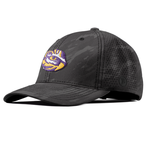 Louisiana State University "LSU Tiger Team Logo" Curved Elite Charcoal Camo