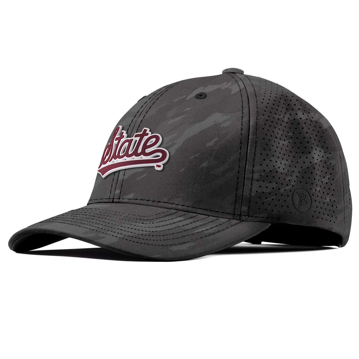 Mississippi State University "Mississippi State Script" Curved Elite Charcoal Camo