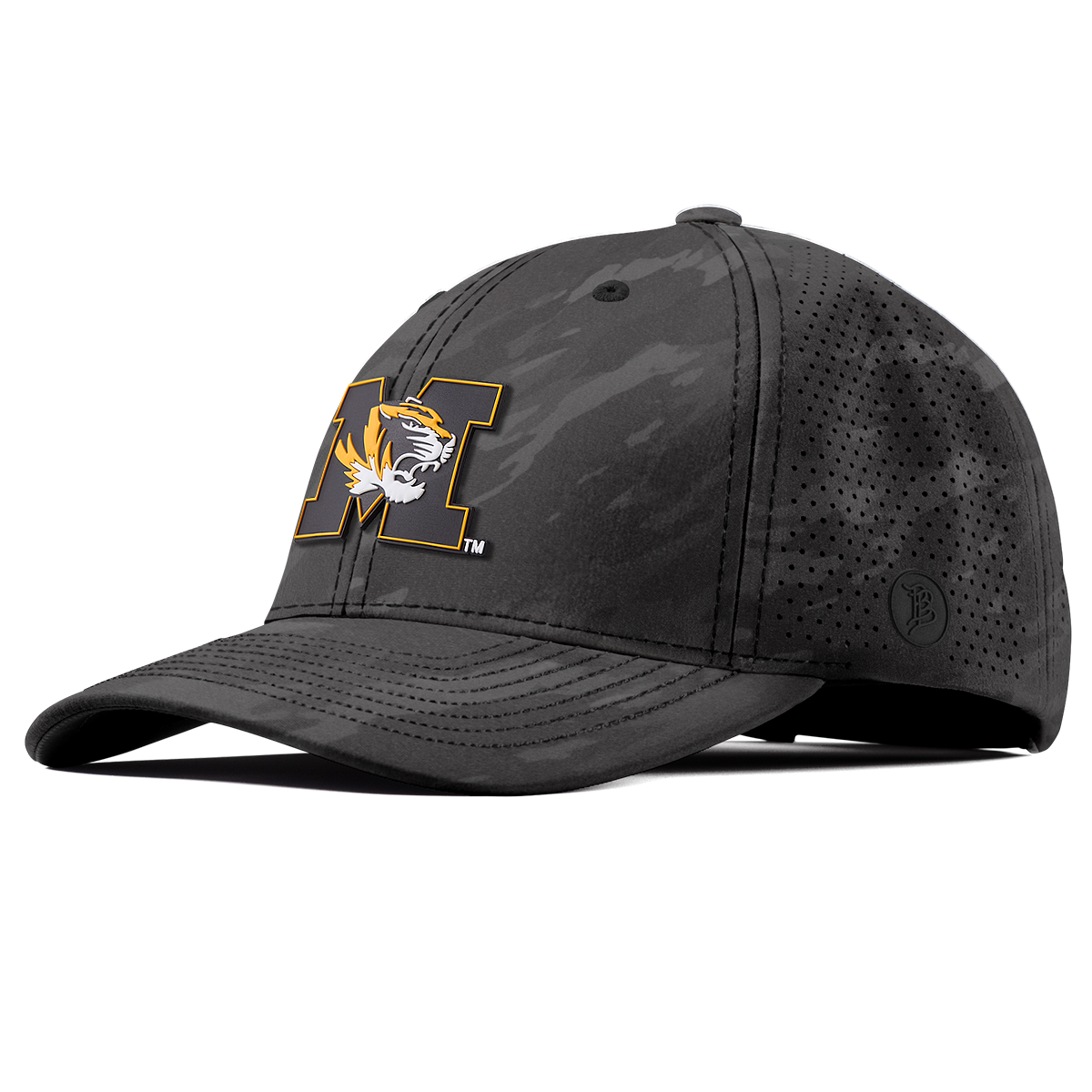 University of Missouri "Missouri M Team Logo" Curved Elite Charcoal Camo