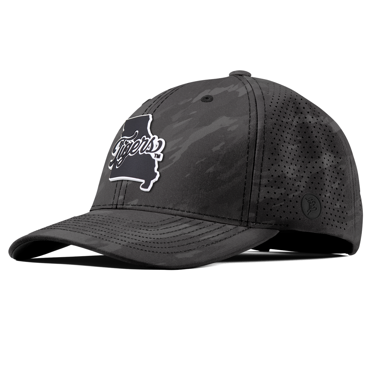 University of Missouri "Missouri Tigers State Script" Curved Elite Charcoal Camo