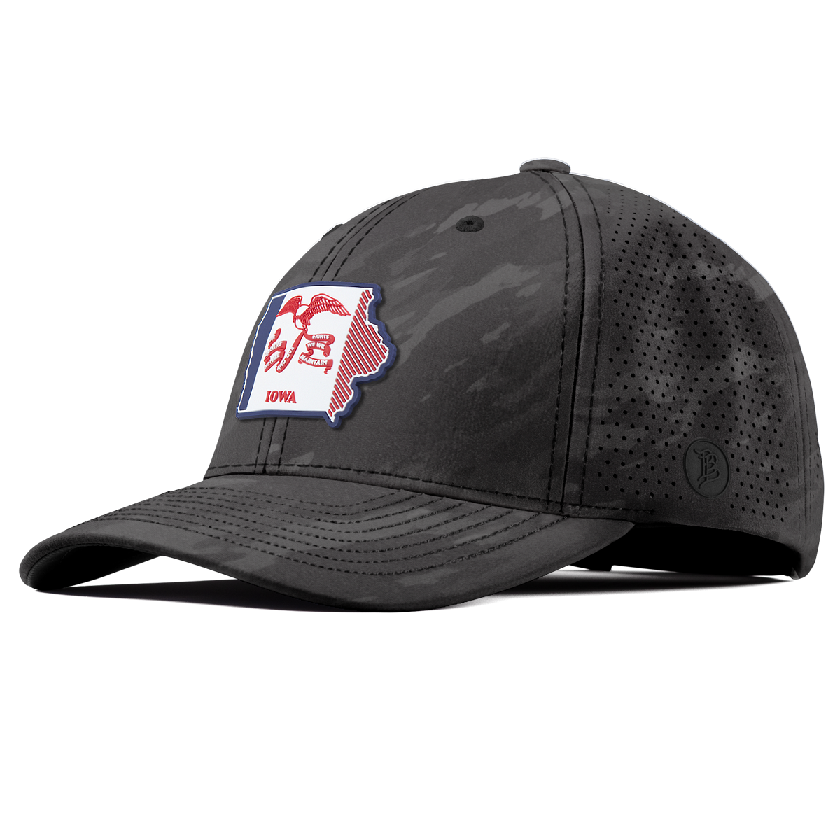 Iowa Patriot Series Elite Curved Charcoal Camo