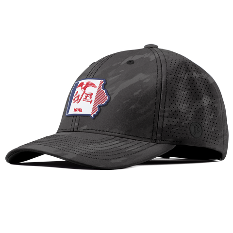 Iowa Patriot Series Elite Curved Charcoal Camo