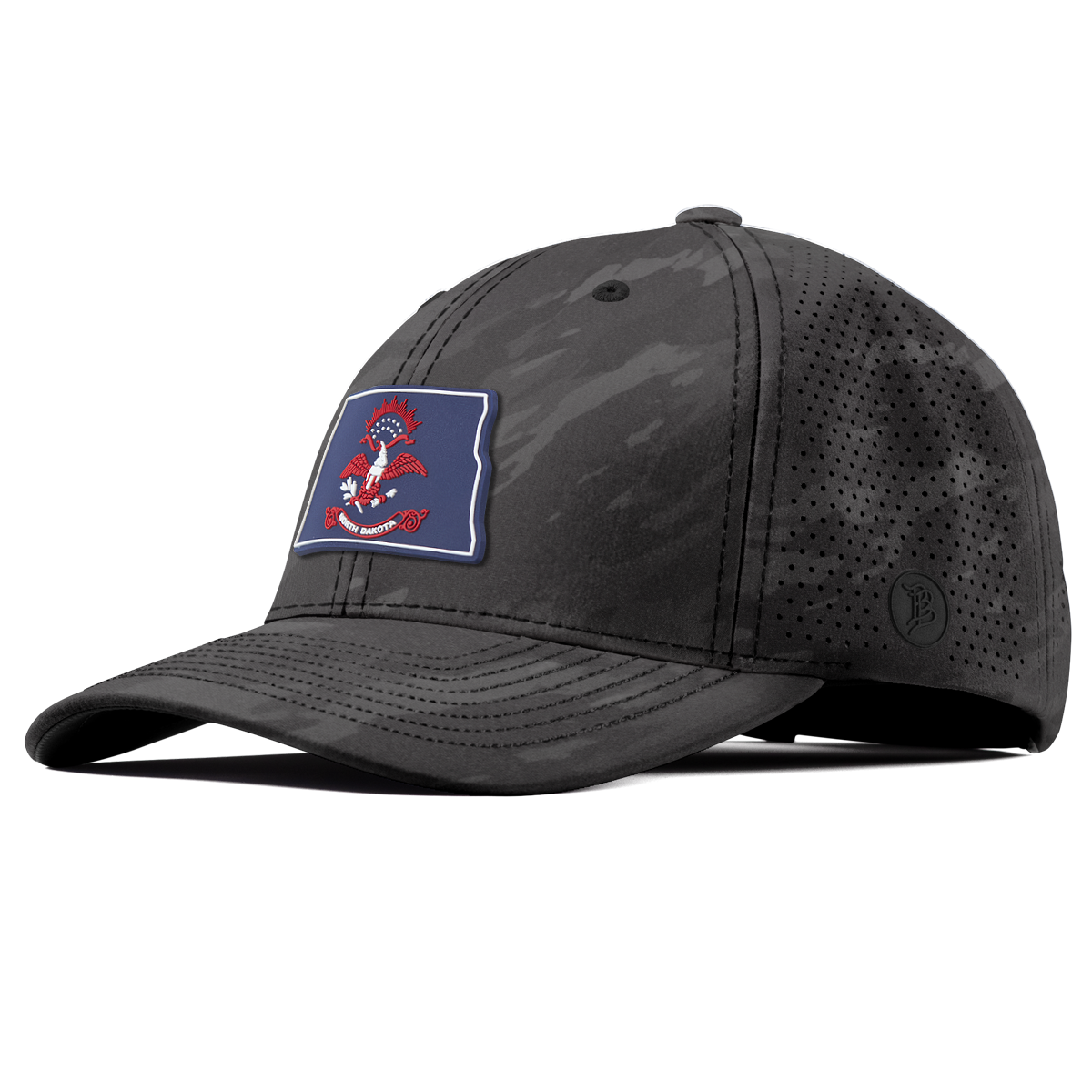 North Dakota Patriot Series Elite Curved Charcoal Camo