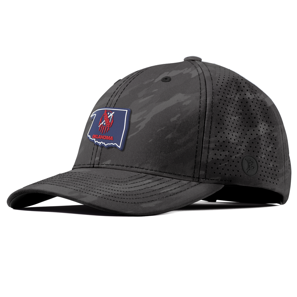 Oklahoma Patriot Series Elite Curved Charcoal Camo