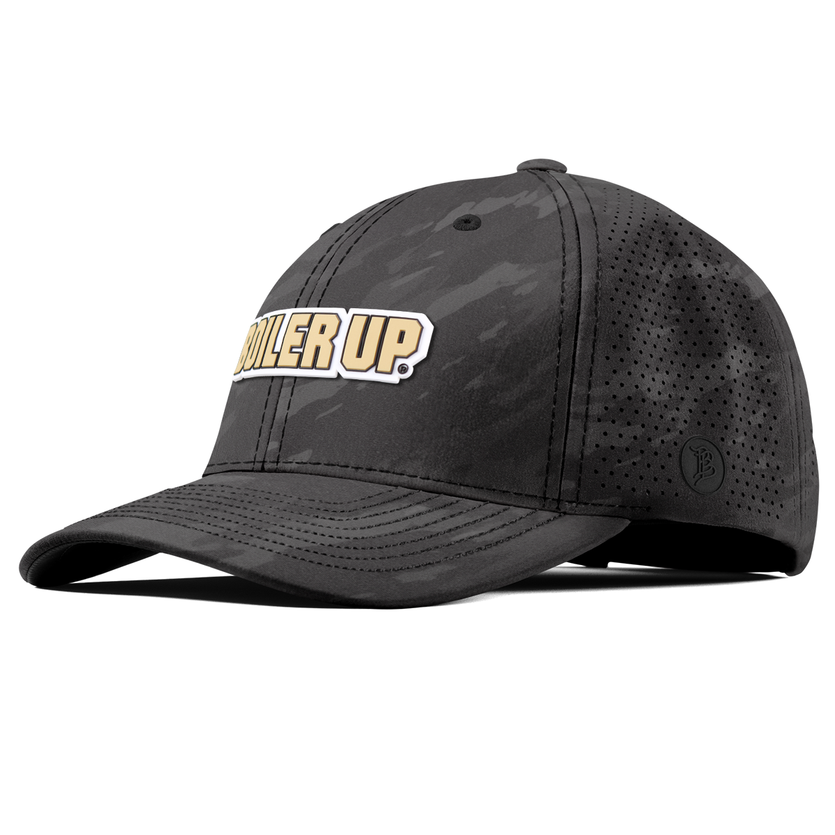 Purdue University "Purdue Boiler Up" Curved Elite Charcoal Camo