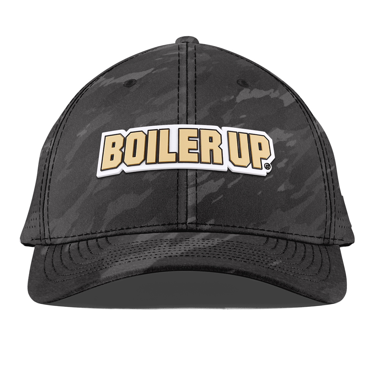 Purdue University "Purdue Boiler Up" Curved Elite Charcoal Camo