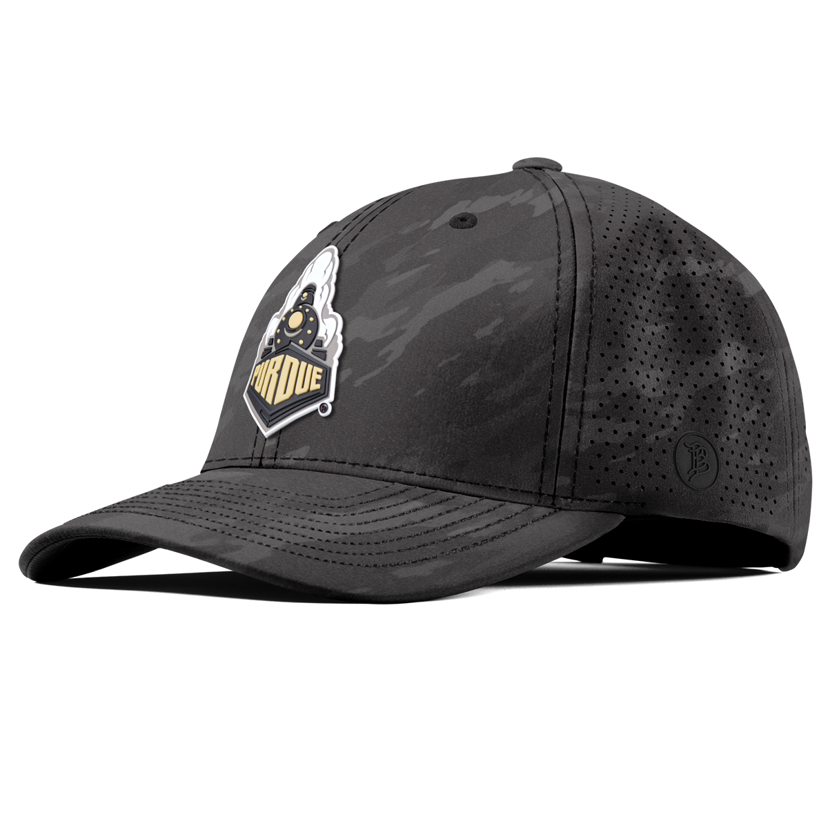 Purdue University "Purdue Team Logo" Curved Elite Charcoal Camo
