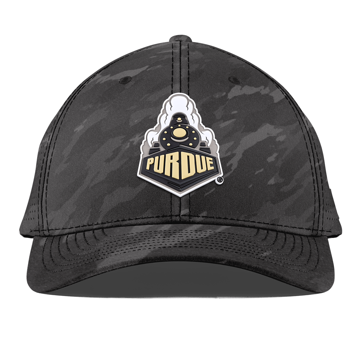 Purdue University "Purdue Team Logo" Curved Elite Charcoal Camo