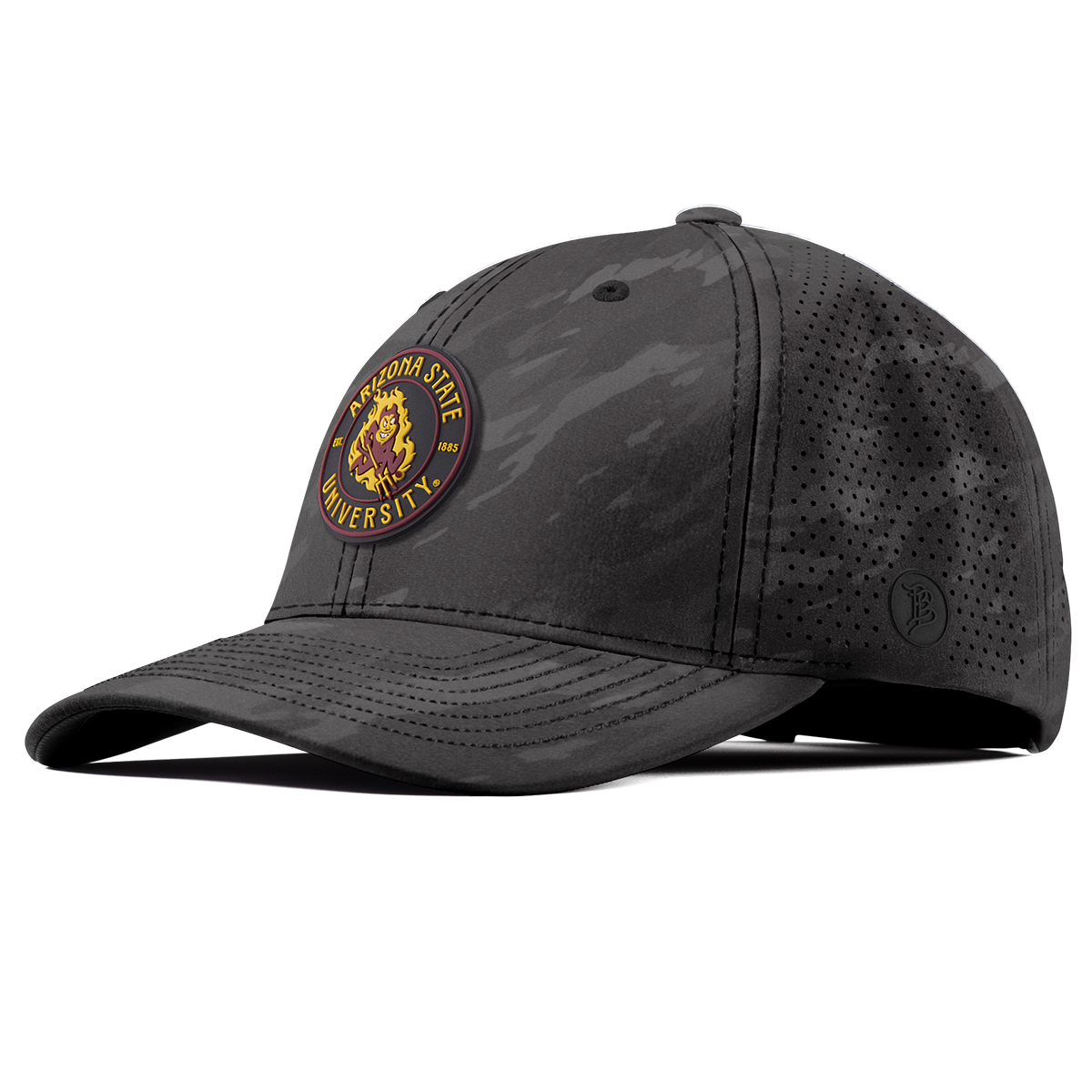 Arizona State University "Sparky's Legacy Dark" Curved Elite Back Charcoal Camo