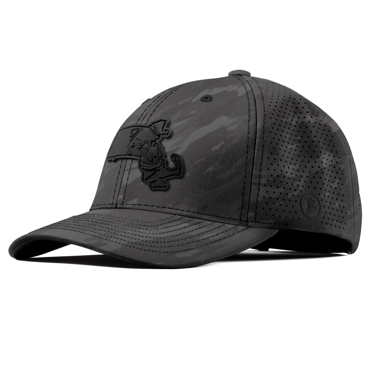 Massachusetts Stealth Elite Curved Charcoal Camo