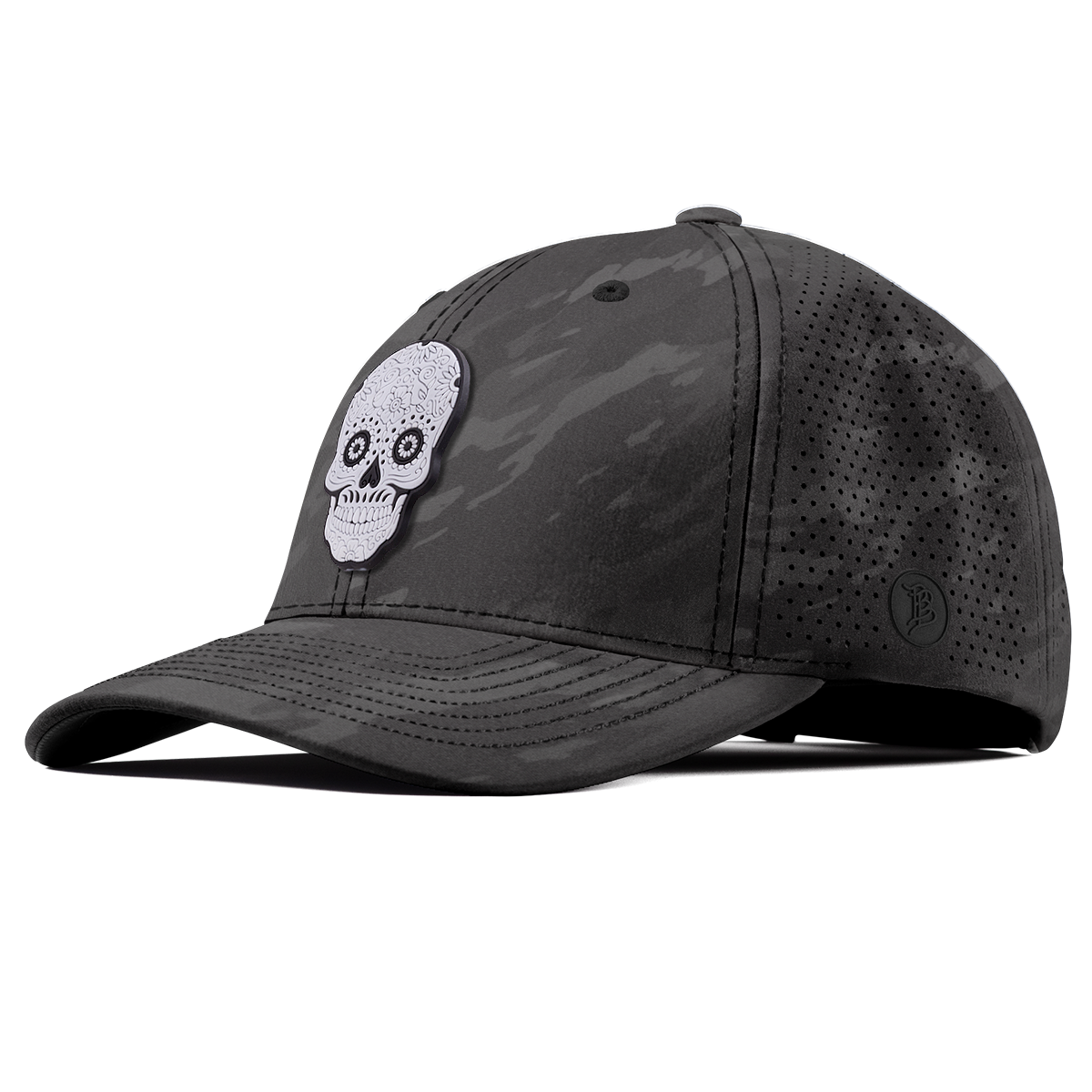 Sugar Skull PVC Elite Curved Charcoal Camo