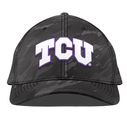 Texas Christian University "TCU Block" Curved Elite Charcoal Camo