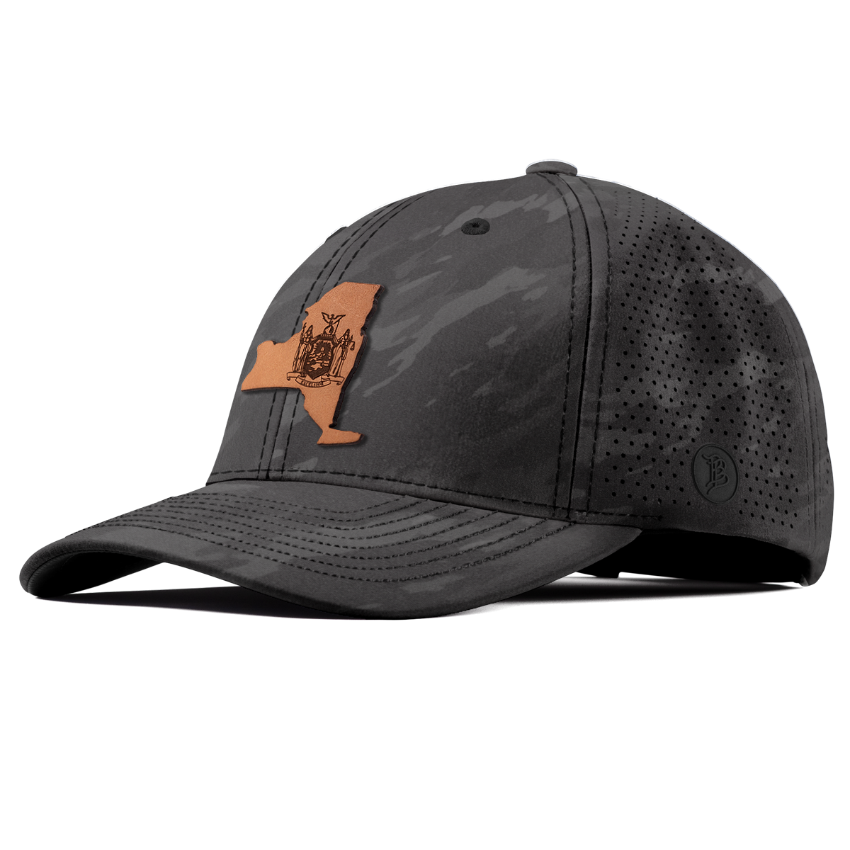 New York 11 Elite Curved Charcoal Camo