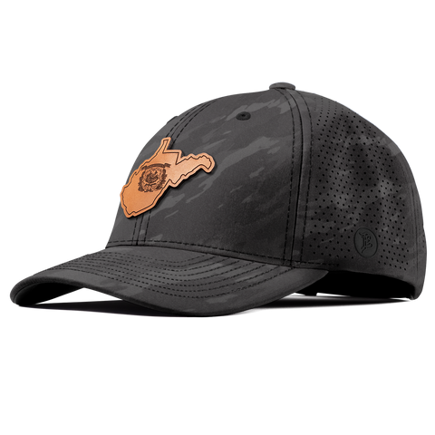 West Virginia 35 Elite Curved Charcoal Camo