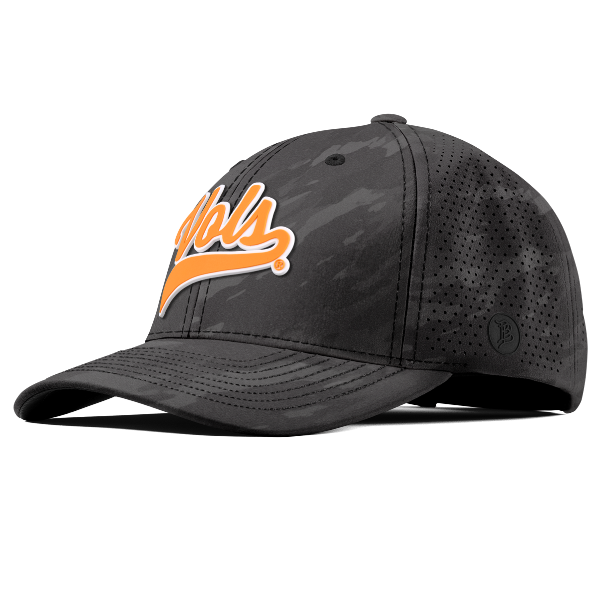University of Tennessee "Tennessee Vols Script" Curved Elite Charcoal Camo