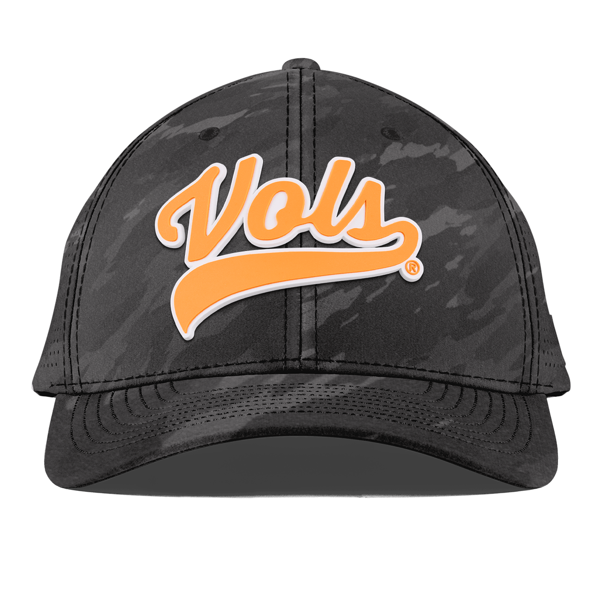 University of Tennessee "Tennessee Vols Script" Curved Elite Charcoal Camo