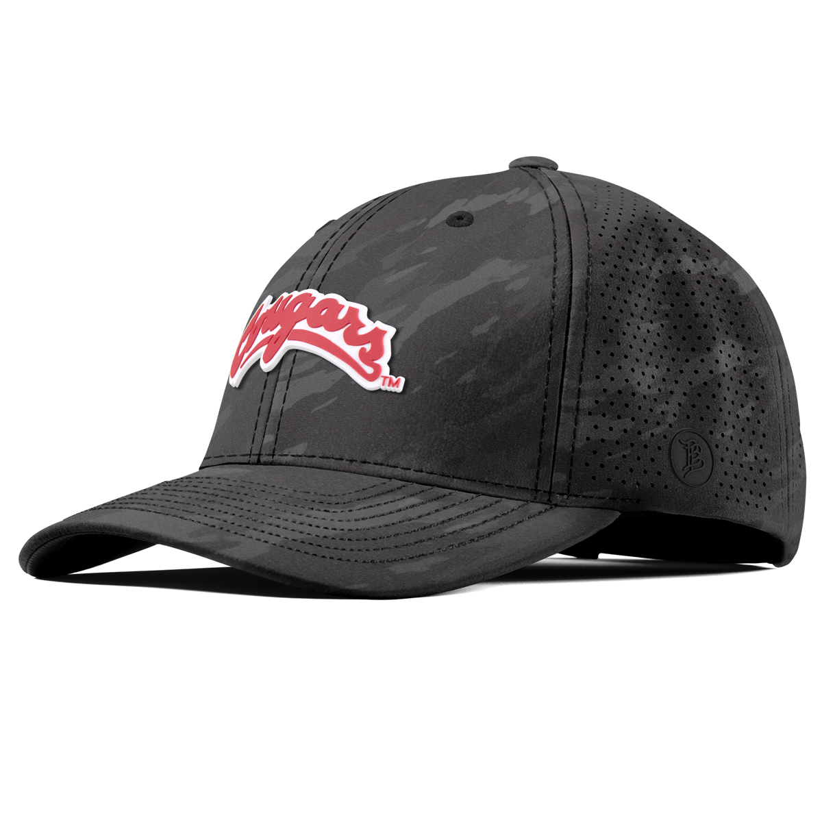 Washington State University "Washington State Cougars Script" Curved Elite Charcoal Camo