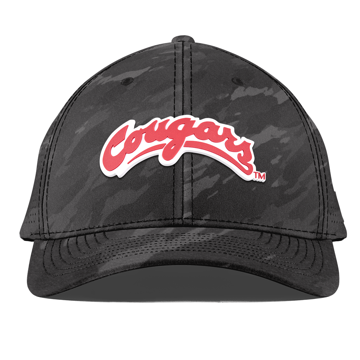 Washington State University "Washington State Cougars Script" Curved Elite Charcoal Camo