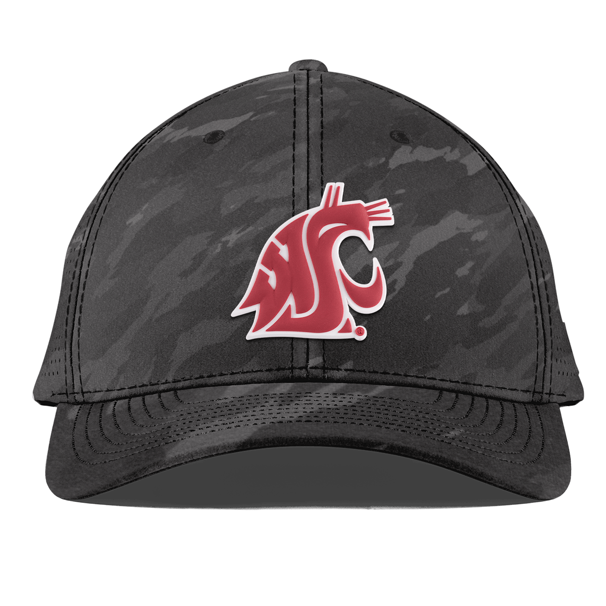 Washington State University "Washington State Team Logo" Curved Elite Charcoal Camo