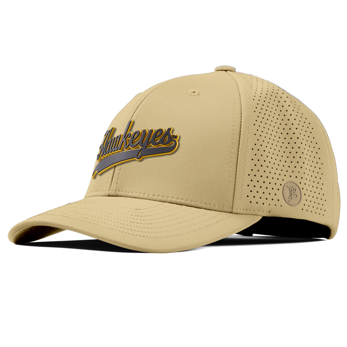 University of Iowa "Iowa Hawkeyes Script" Curved Elite Desert