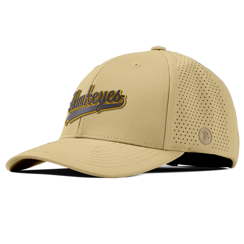 University of Iowa "Iowa Hawkeyes Script" Curved Elite Desert