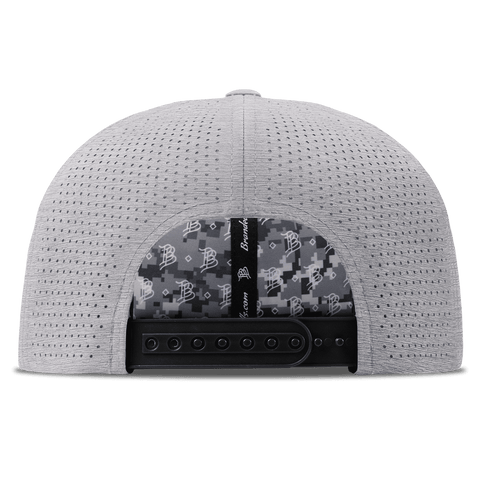 University of Kansas "KU Block" Curved Elite Back Heather Gray