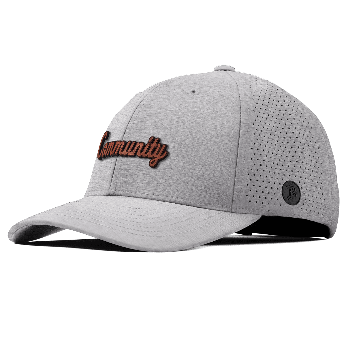 Community Script Tan Elite Curved Heather Gray