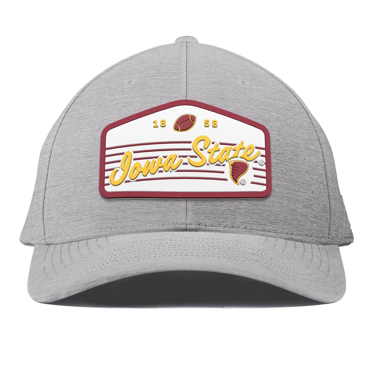 Iowa State University "Cyclones Football" Curved Elite Heather Gray