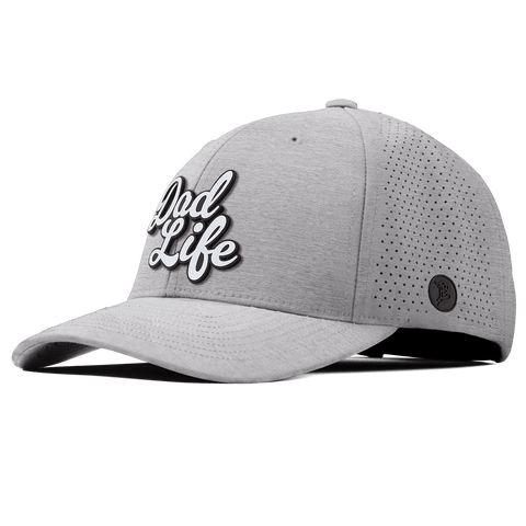 Dad Life Script Elite Curved  Heather Gray