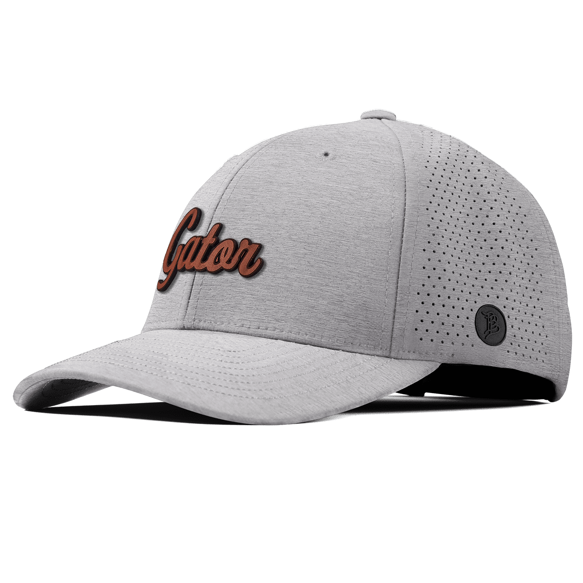 Gator Script Tan Elite Curved Heather Gray