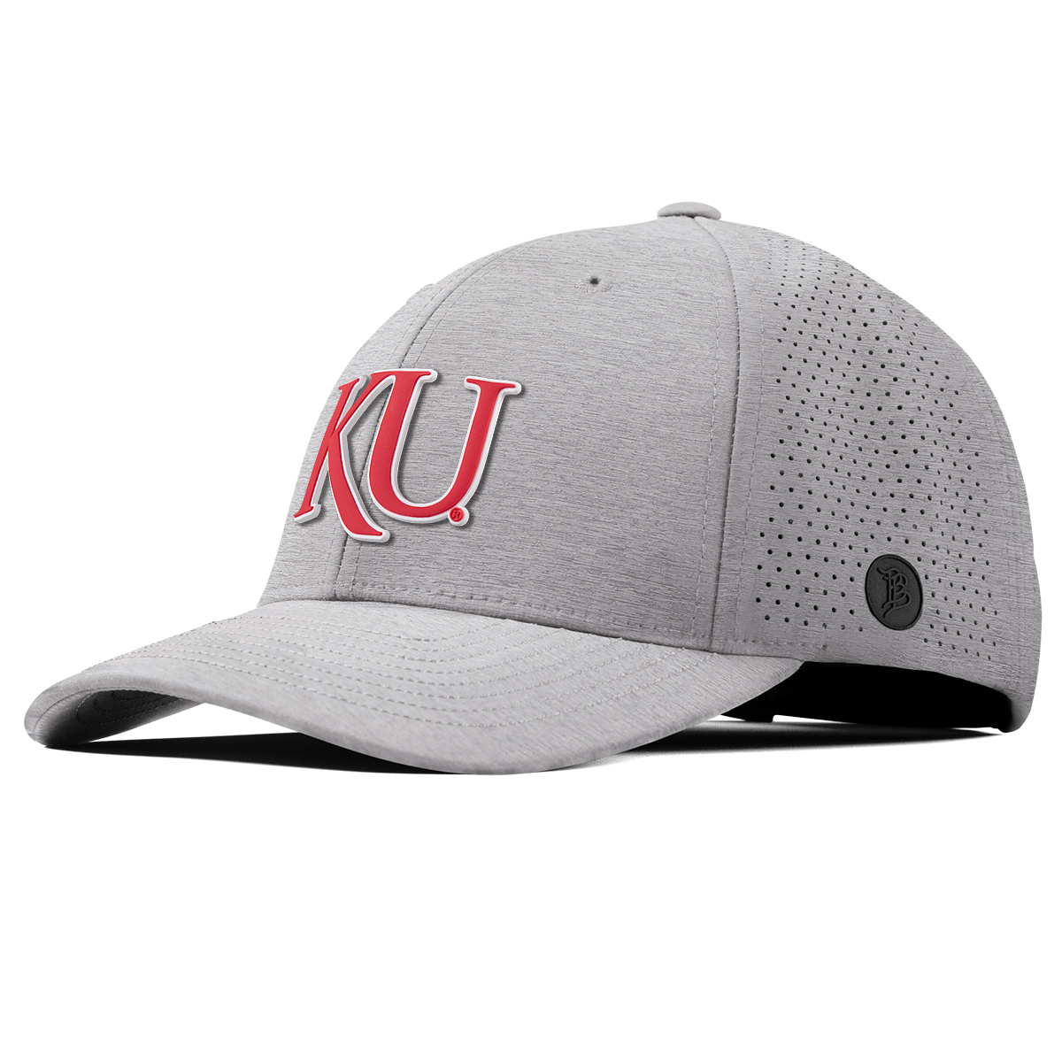 University of Kansas "KU Block" Curved Elite Heather Gray