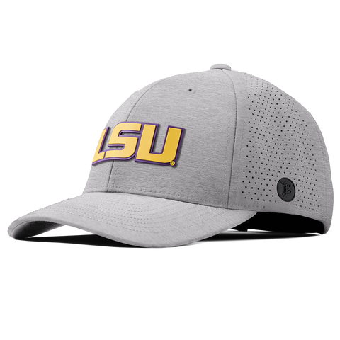 Louisiana State University "LSU Gold Block" Curved Elite Heather Gray