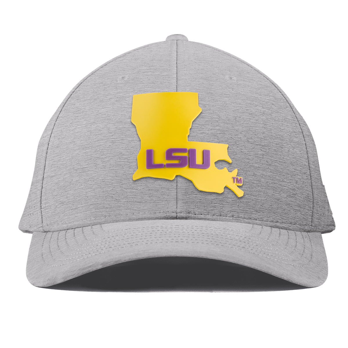 Louisiana State University "LSU Gold State" Curved Elite Heather Gray
