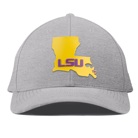 Louisiana State University "LSU Gold State" Curved Elite Heather Gray