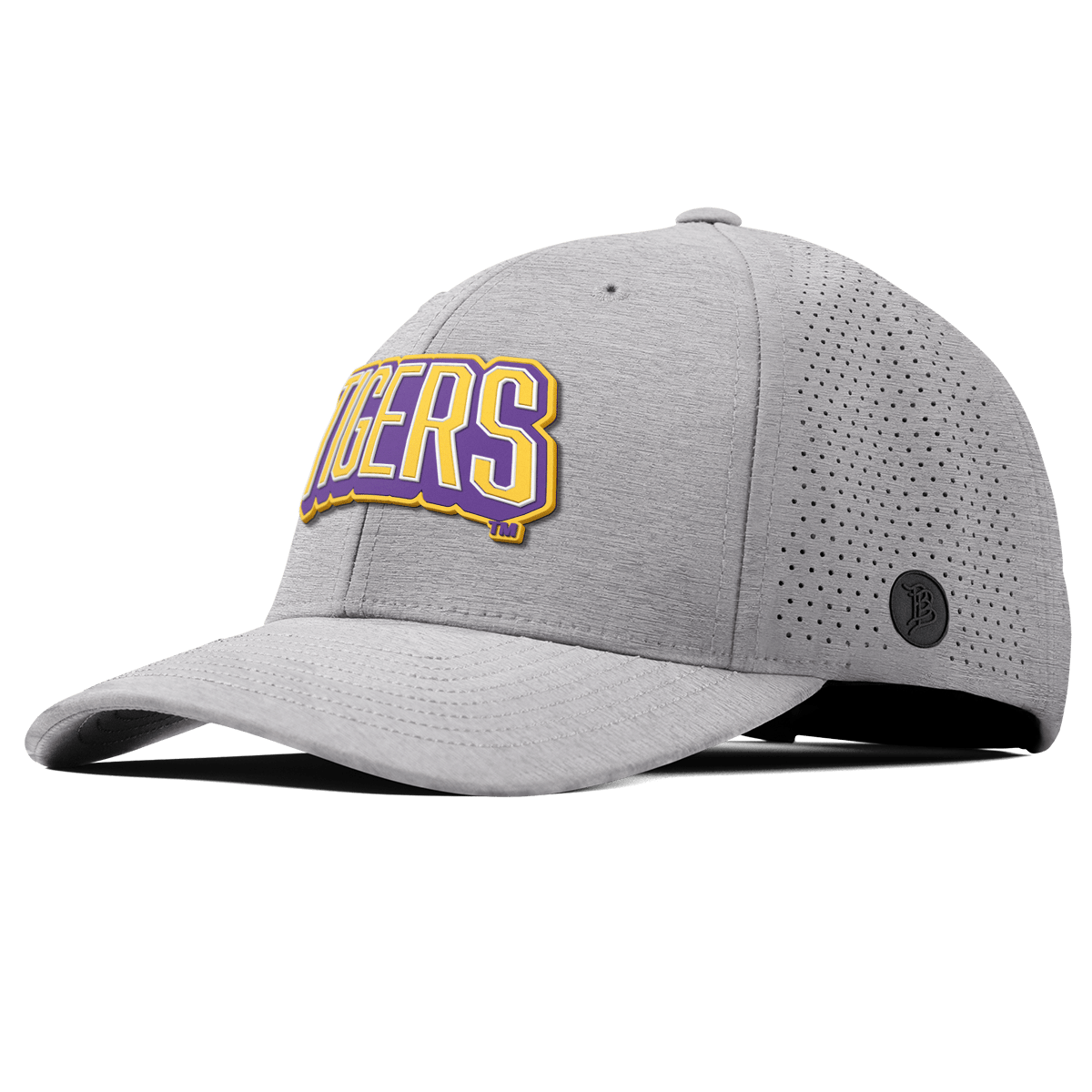Louisiana State University "LSU Tigers Block" Curved Elite Heather Gray