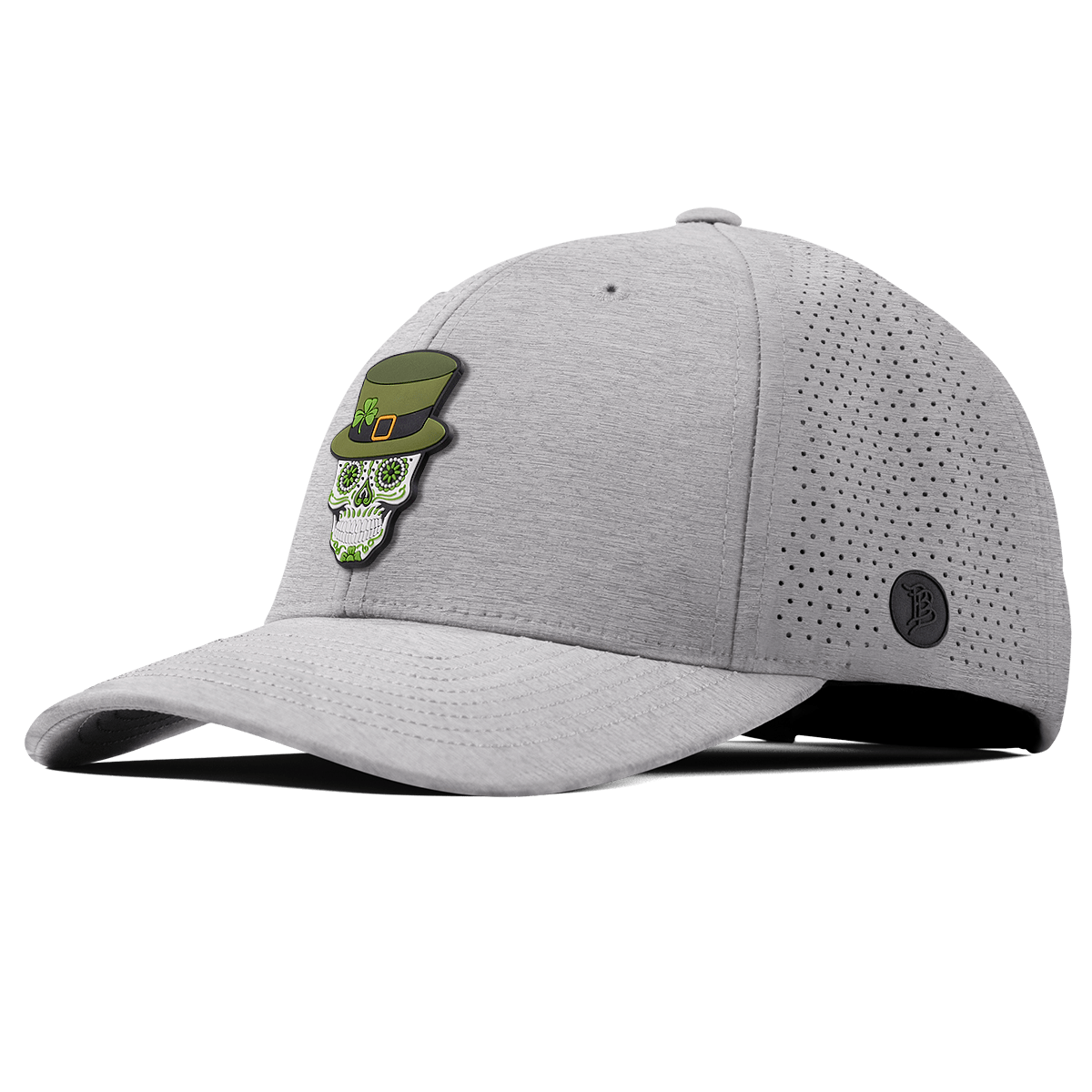 Leprechaun Skull PVC Curved Elite Heather Gray