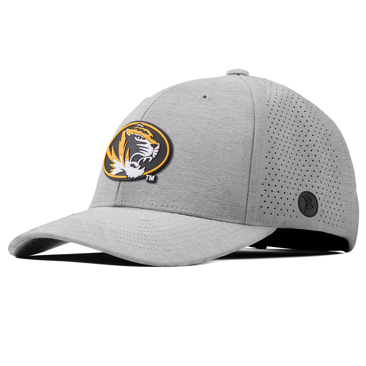 University of Missouri "Missouri Tigers Badge" Curved Elite Heather Gray