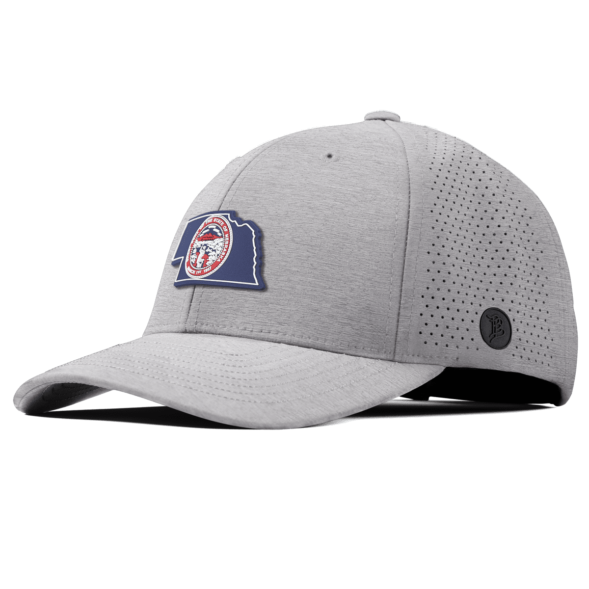 Nebraska Patriot Series Elite Curved Heather Gray 