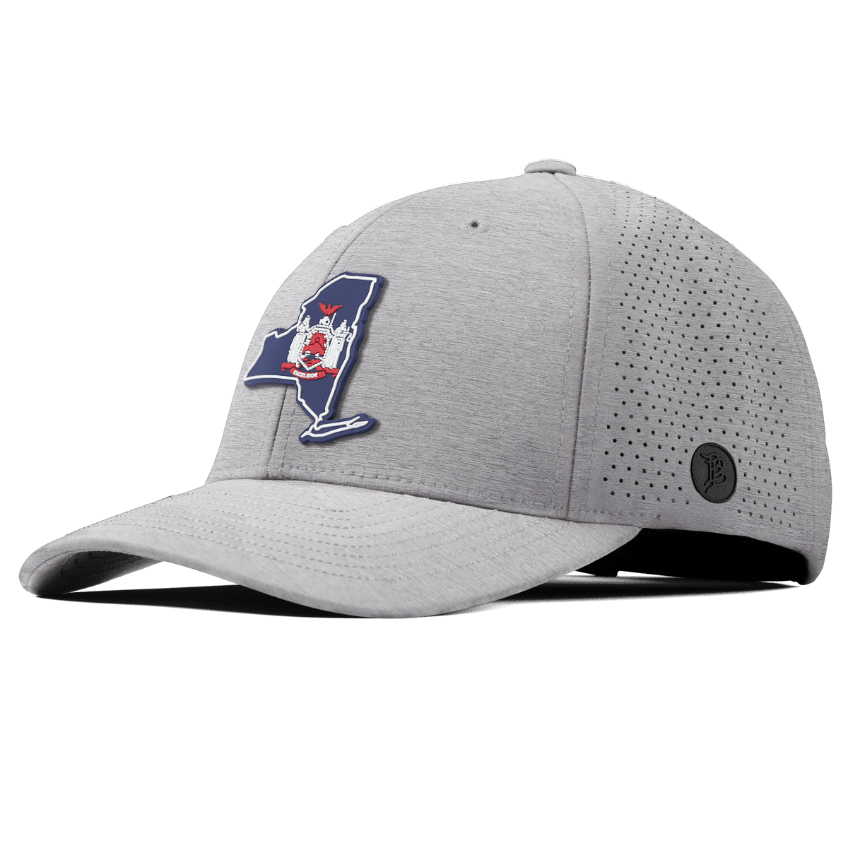 New York Patriot Series Elite Curved Heather Gray 