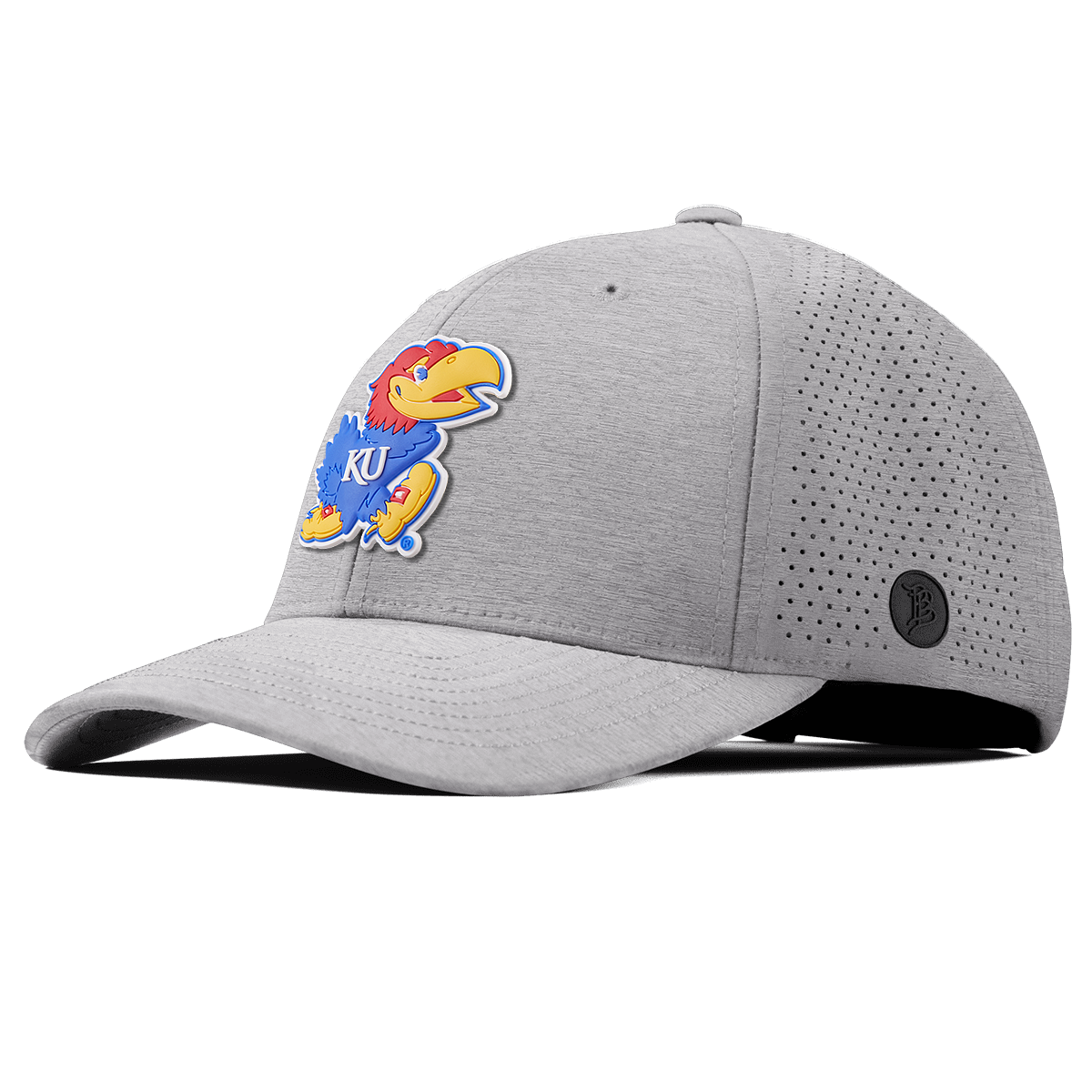 University of Kansas "Rock Chalk Jayhawk" Curved Elite Heather Gray