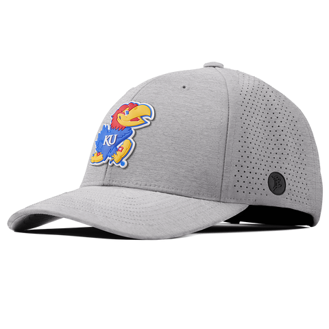 University of Kansas "Rock Chalk Jayhawk" Curved Elite Heather Gray