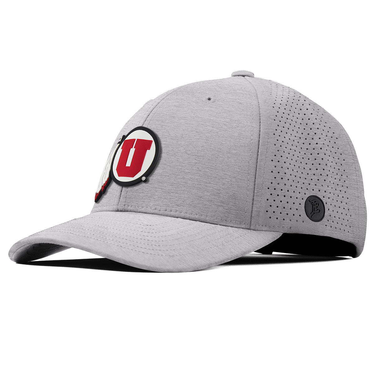 University of Utah "Team Logo" Elite Curved Heather Gray
