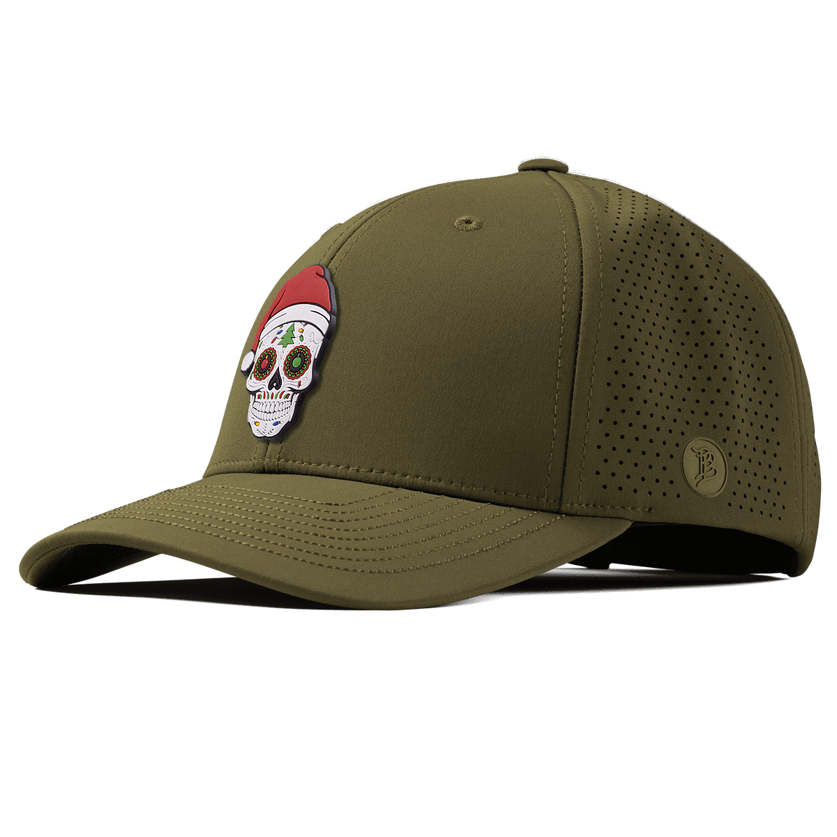 Santa Skull PVC Curved Elite Loden