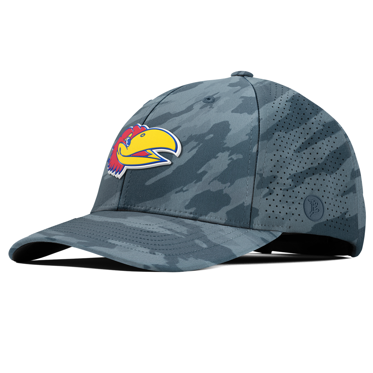 University of Kansas "KU Big Jay" Curved Elite Marine Camo