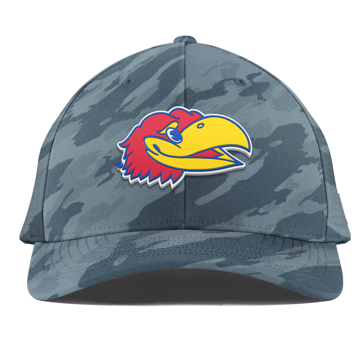 University of Kansas "KU Big Jay" Curved Elite Marine Camo
