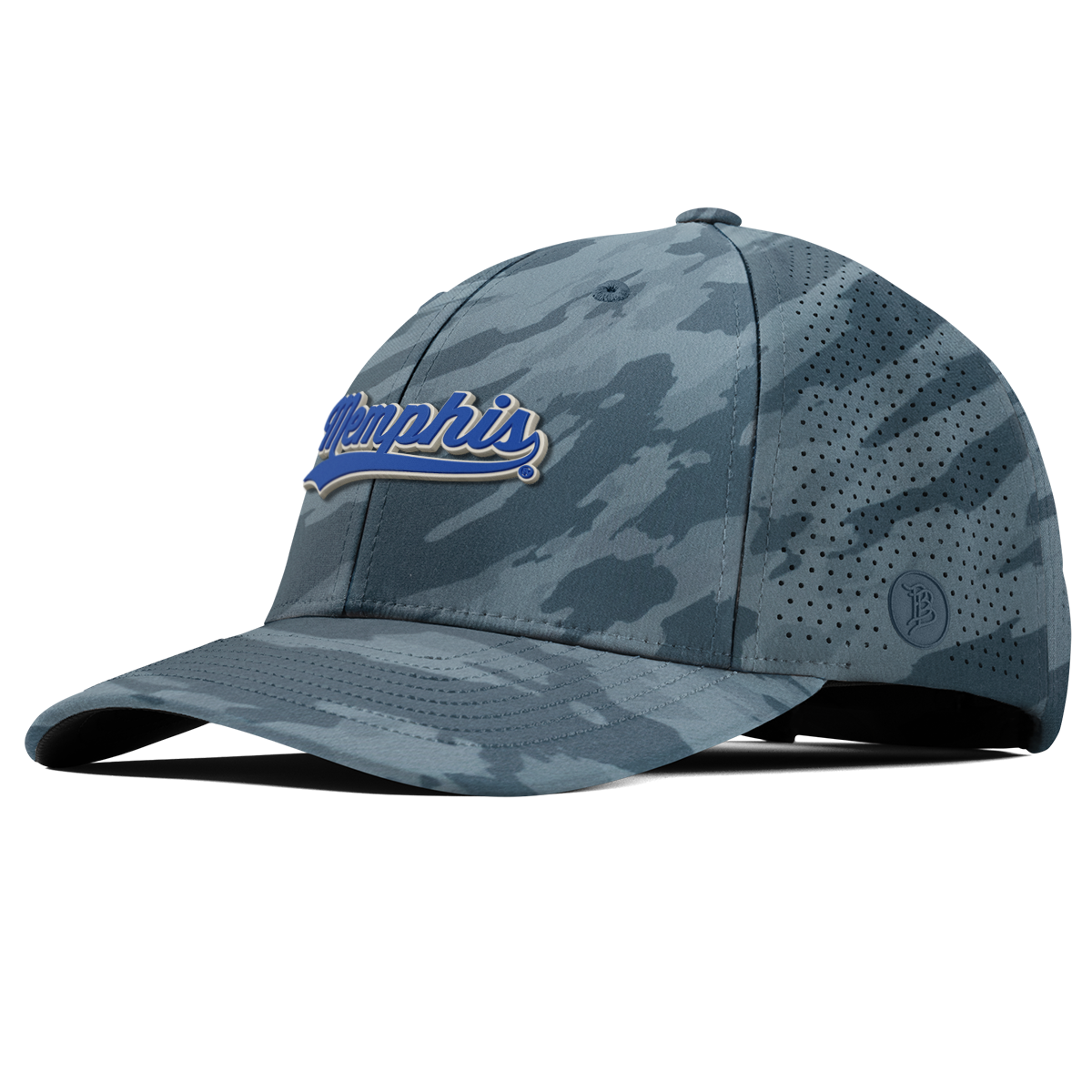 University of Memphis "Memphis Script" Curved Elite Marine Camo
