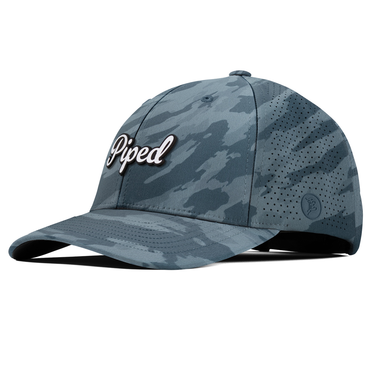 Piped Script Curved Elite Marine Camo