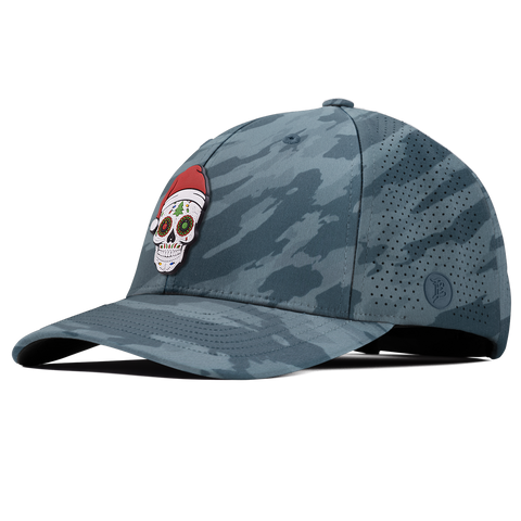 Santa Skull PVC Curved Elite Marine Camo